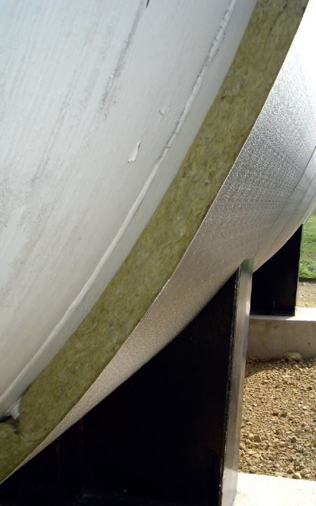 Insulation on a heat storage tank. Image courtesy NFU Energy.